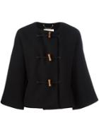 Chloé Cape Sleeve Jacket, Women's, Size: 40, Black, Polyamide/virgin Wool