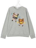 Burberry Kids Teen Monster Face Sweatshirt - Grey