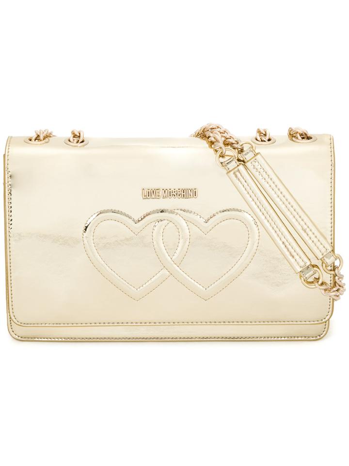 Love Moschino Interlocked Hearts Shoulder Bag - Metallic