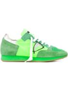 Philippe Model Panelled Sneakers, Men's, Size: 41, Green, Cotton/leather/rubber/leather