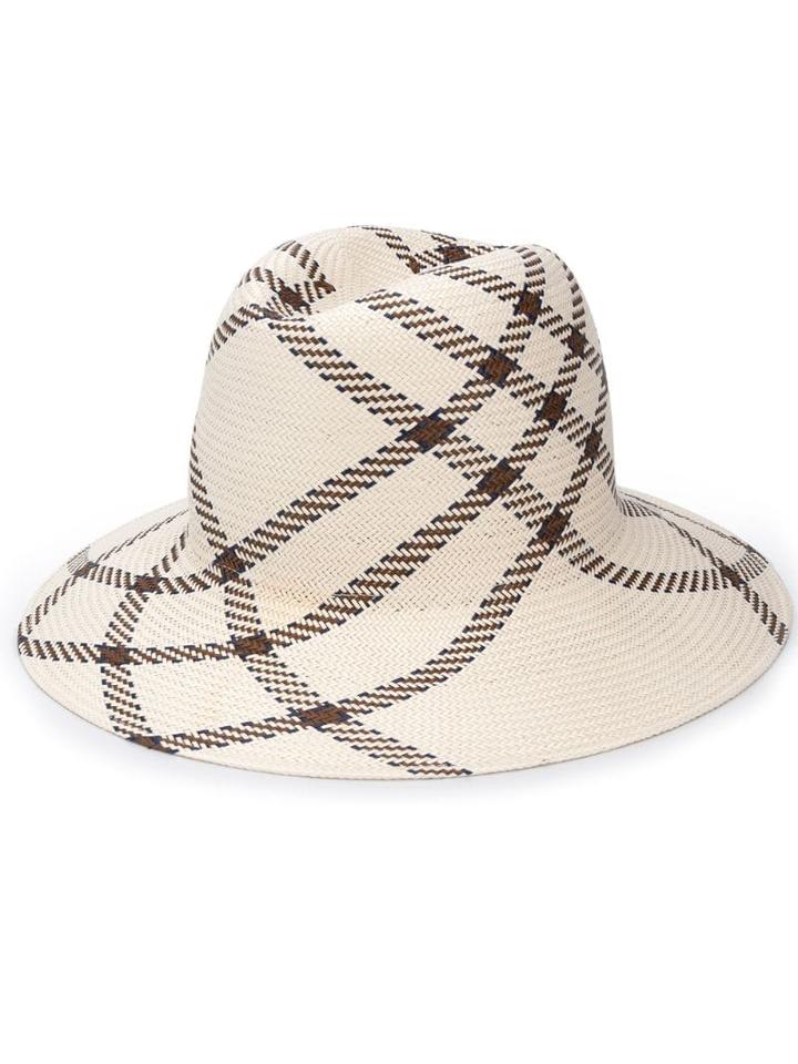 Inverni Checkered Hat - White