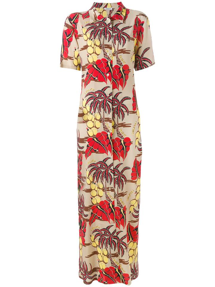 P.a.r.o.s.h. - Floral Print Shirt Dress - Women - Silk/spandex/elastane - S, Silk/spandex/elastane
