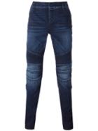 Balmain Biker Jeans, Men's, Size: 36, Blue, Cotton/polyurethane