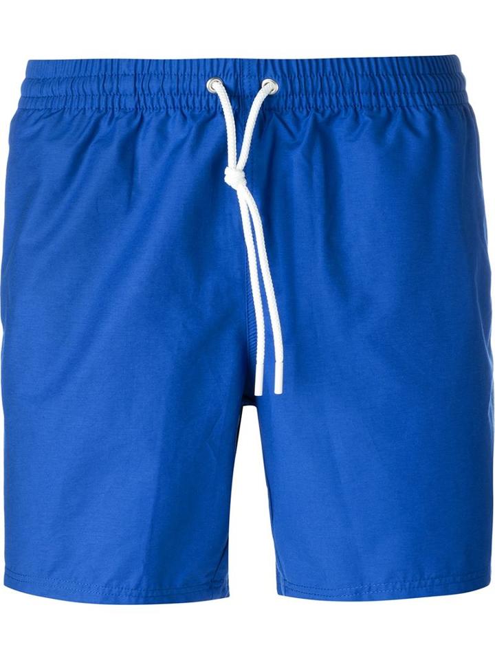 Lacoste Logo Detail Swim Shorts, Men's, Size: Xl, Blue, Polyamide/cotton