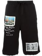 Blood Brother Multi Patch Detail Track Shorts, Men's, Size: Small, Black, Cotton