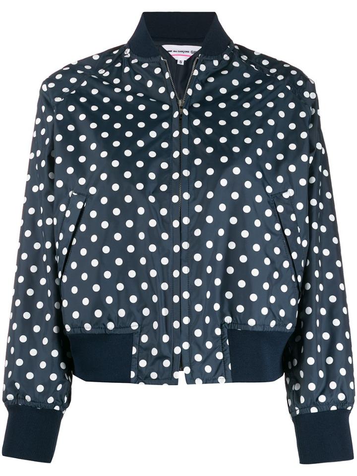 Comme Des Garçons Girl Polka Dot Bomber Jacket - Blue