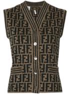 Fendi Vintage Zucca Pattern Vest - Brown