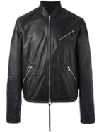 Diesel Black Gold Zip Up Jacket, Men's, Size: 48, Lamb Skin/viscose/polyester