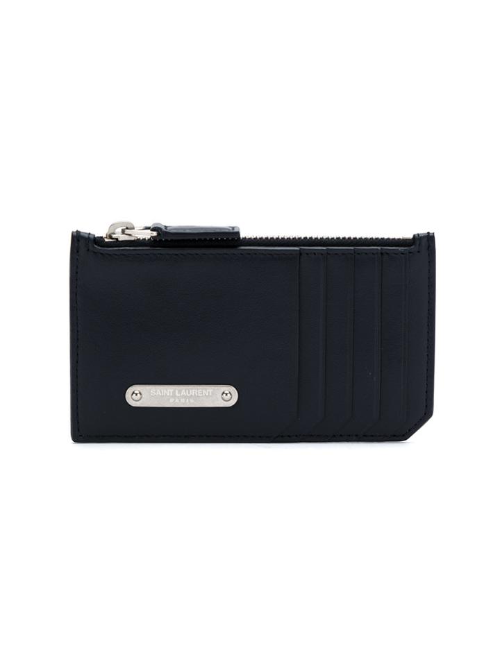 Saint Laurent Top-zip Card Case - Black