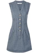 Derek Lam 10 Crosby Mouline Check Dress - Blue