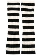 Chinti & Parker Striped Wrist Warmers - Black