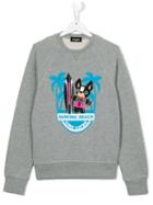 Dsquared2 Kids Surfing Beach Sweatshirt, Boy's, Size: 16 Yrs, Grey