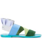 Emilio Pucci Ruffle Strappy Sandals - Green