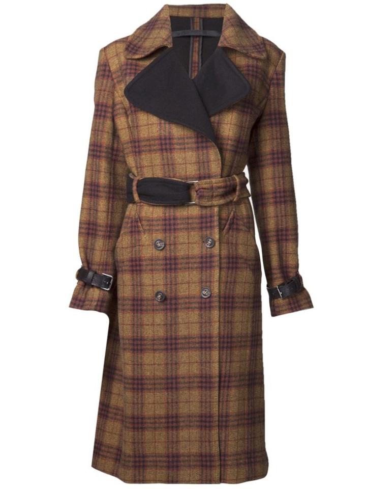 L.a.m.b. Plaid Double Breasted Coat