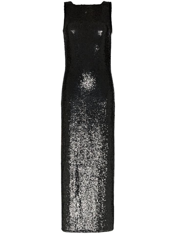 Ashish Sequin Embellished Maxi Dress - Black