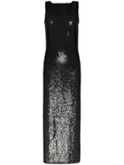 Ashish Sequin Embellished Maxi Dress - Black