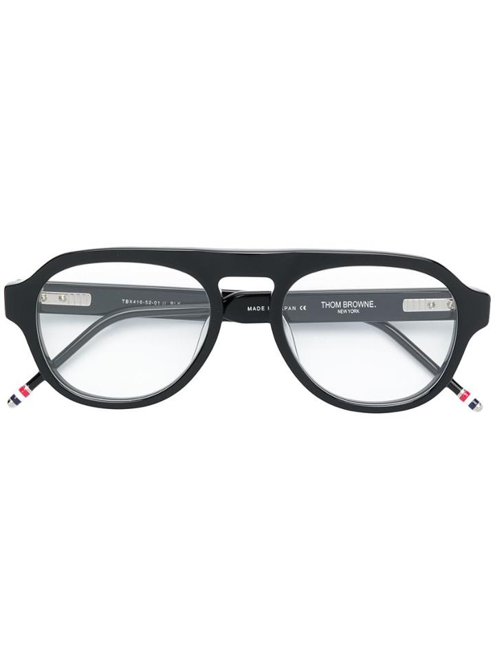 Thom Browne Eyewear Oversized Frame Glasses - Black
