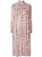Isabel Marant Étoile Oversized Floral Print Shirt Dress - Neutrals