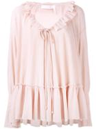 See By Chloé Pleated Blouse - Pink & Purple