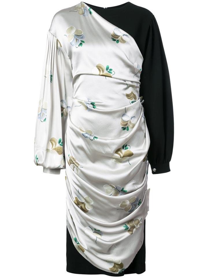 Loewe Asymmetric Draped Dress - Black