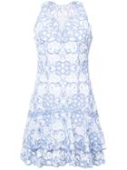 Jonathan Simkhai Embroidered Tiered Mini Dress - Blue