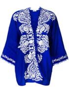 P.a.r.o.s.h. Embroidered Kimono Jacket - Blue