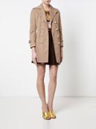 Gucci Trench Coat, Women's, Size: 44, Beige,