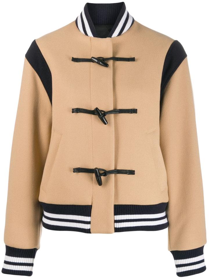 Msgm Toggle Bomber Jacket - Neutrals
