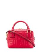 Fendi Mini Boston Leather Bag - Red