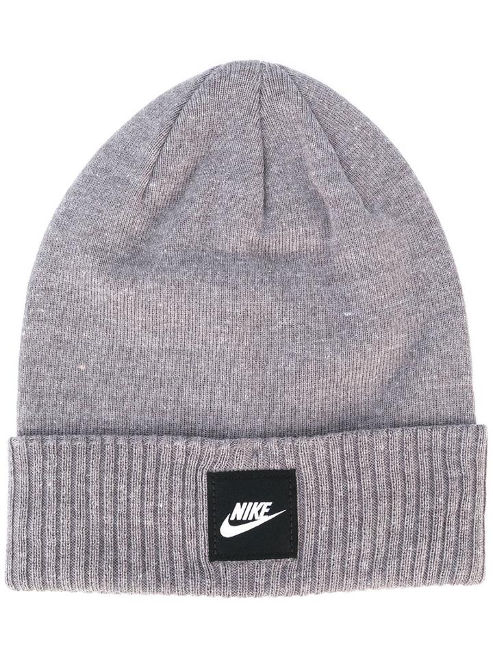 Nike - Futura Knit Beanie - Unisex - Cotton/acrylic - One Size, Grey, Cotton/acrylic