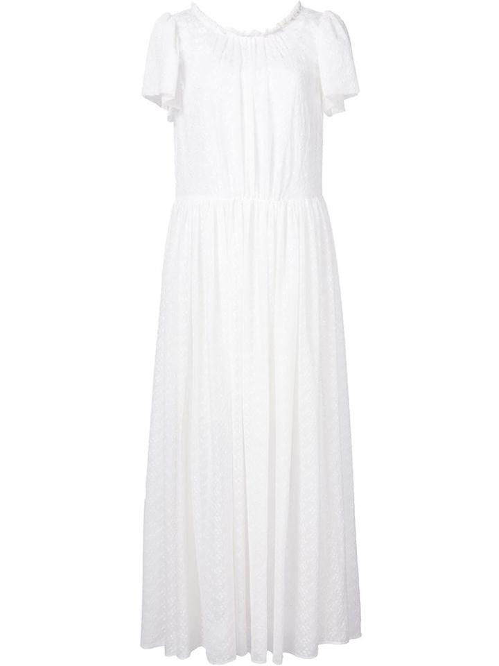 Saint Laurent Long Ruffled Gown