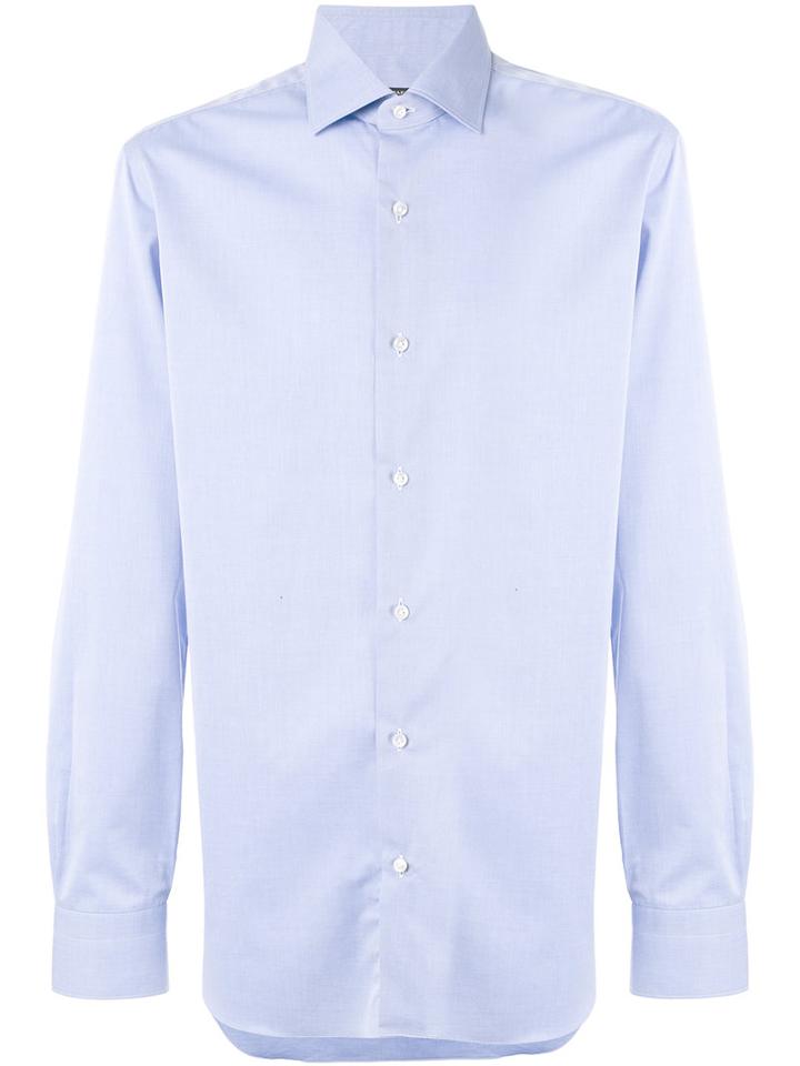 Barba - Formal Shirt - Men - Cotton - 40, Blue, Cotton