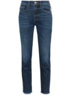 Frame Le Boy Straight Cropped Mid-rise Jeans - Blue