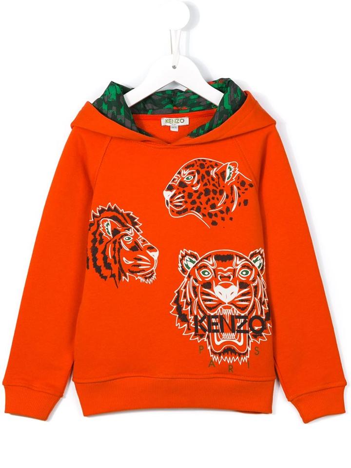Kenzo Kids 'tiger' Hoodie, Toddler Boy's, Size: 4 Yrs, Yellow/orange