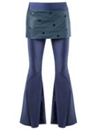 Andrea Bogosian Flared Trousers, Women's, Size: Medium, Blue, Polyamide/polyurethane