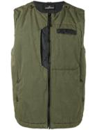 Stone Island Shadow Project Padded Vest With 2 Layer Fabric - Green