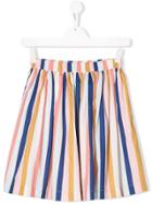 Bonpoint Teen Striped Flared Skirt - Pink