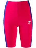 Adidas Striped Floral Running Shorts - Pink