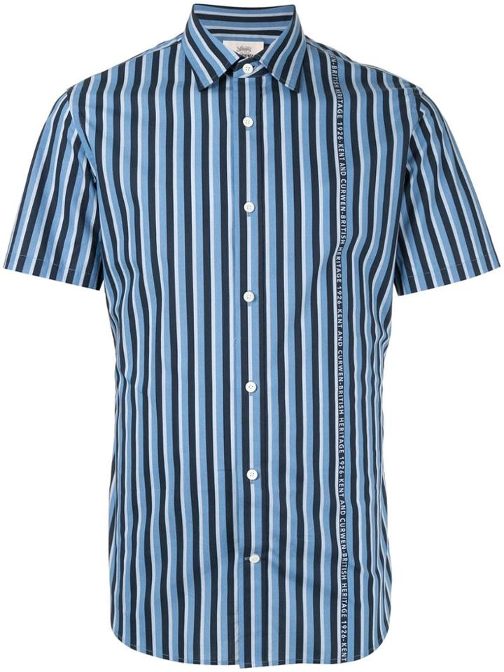 Kent & Curwen Stripes Ss Shirt - Blue