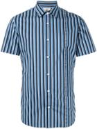 Kent & Curwen Stripes Ss Shirt - Blue