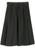 Comme Des Garçons Vintage Pleated Wide Skirt Shorts - Black