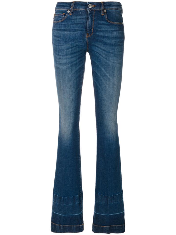 Love Moschino Faded Bootcut Jeans - Blue
