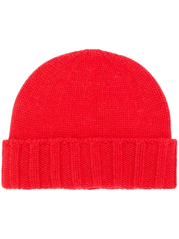 Drumohr Knitted Beanie Hat - Red
