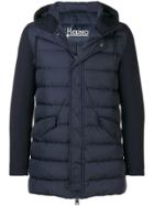 Herno Contrast Sleeved Down Jacket - Blue