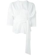 Mame Belted V Neck Shirt