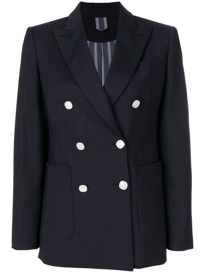 Max Mara Double Breasted Blazer - Blue