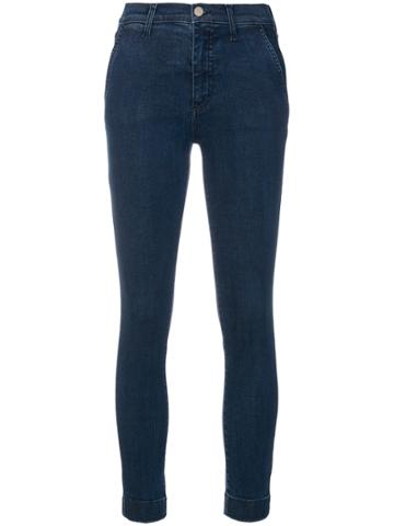 Les Copains Cropped Stretch Jeans - Blue