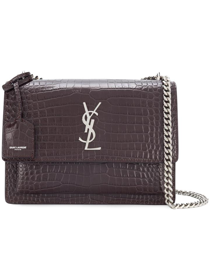 Saint Laurent Sunset Shoulder Bag - Brown