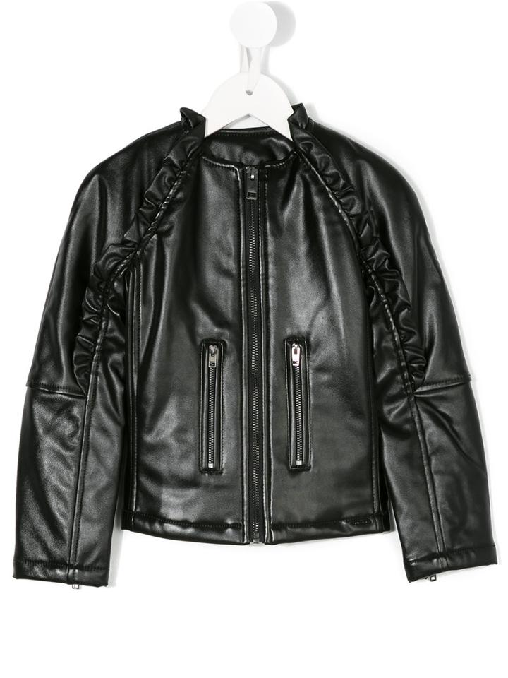 Diesel Kids - Gathered Zip Jacket - Kids - Polyester/polyurethane - 10 Yrs, Black