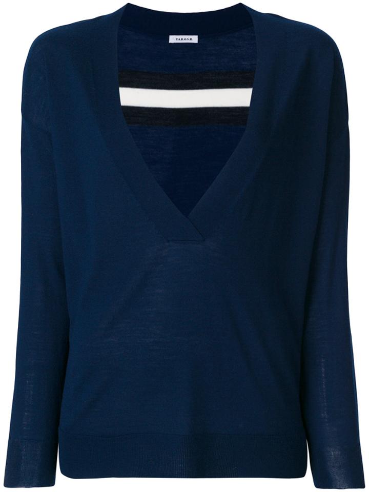 P.a.r.o.s.h. Deep-v Sweater - Blue